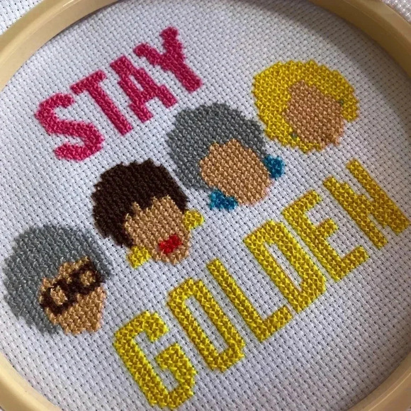 Golden Girls Hand Embroidery Cross Stitch Design Pattern Decor - Picture 8 of 9